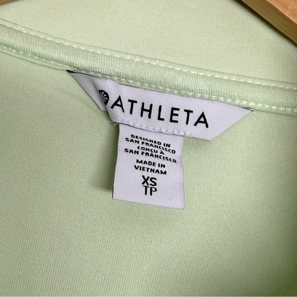 Athleta Seasoft Rib 1/4 Zip Popover Honeydew Size XS NWT Green - Picture 3 of 6